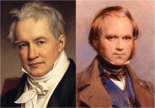 Humboldt and Darwin when young