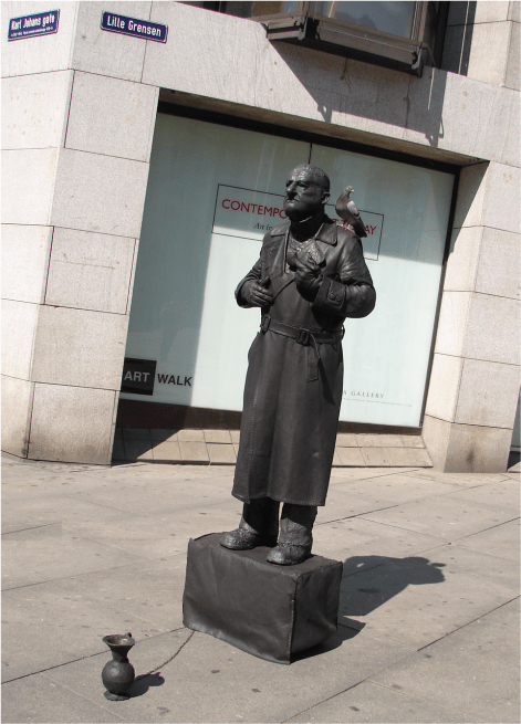 Statue with Pigeon Oslo 2012