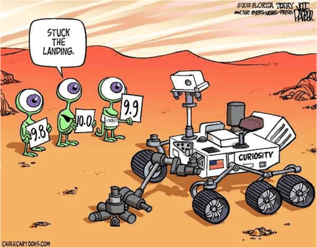 Stuck The Landing cartoon Mars Curiosity Rover