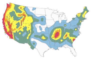 Seismic Map of the US - USGS