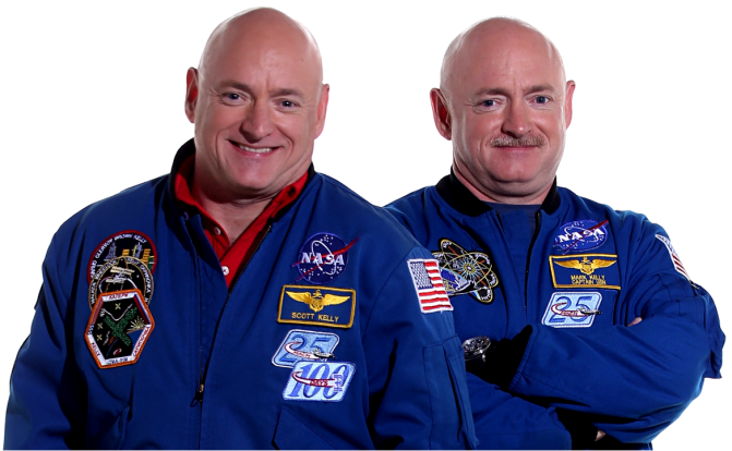 NASA astronauts Scott Kelly and Mark Kelly Photo Tony Cenicola